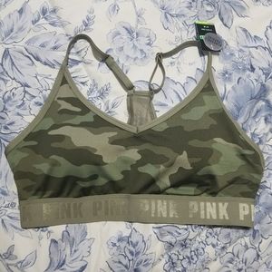 NWT PINK Camouflage Ultimate Sports Bra